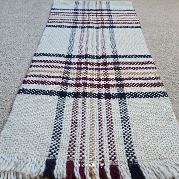 Sézane Scarf Tweedy Chunky Plaid Wool Alpaca - Picture 9 of 16